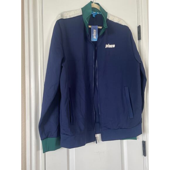 Prince Pickleball Track Jacket Mens XL Navy Blue Pocket Full-Zip Activewear NWT - Picture 2 of 7